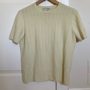 Cashmere Saks Fifth Avenue Short Sleeve Knit Top